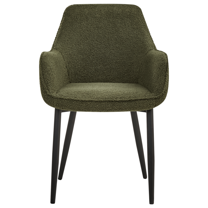 Set de 2 scaune dining ALDEN Boucle Verde închis [5]