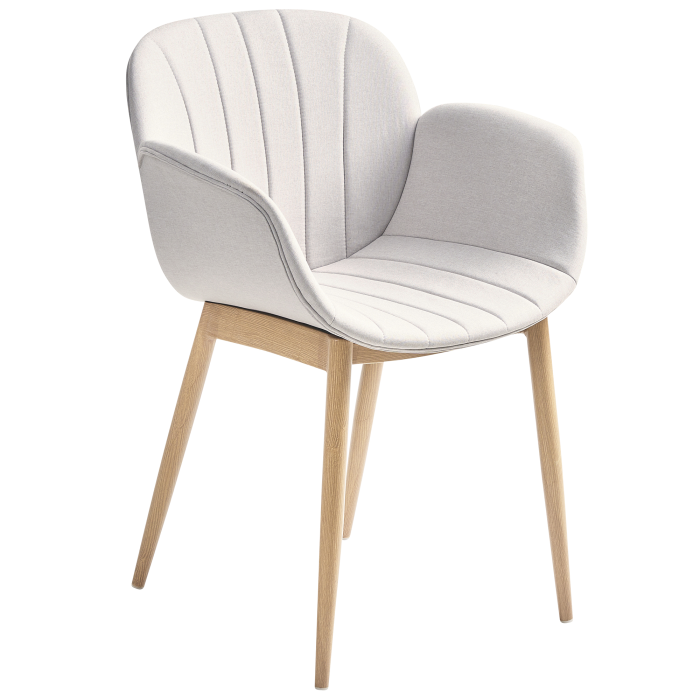 Set of 2 dining chairs ALICE Light Grey [4]