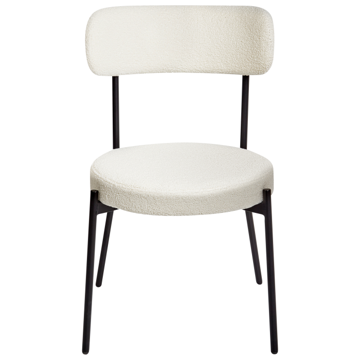 Set de 2 scaune dining ALLISON Boucle Alb [6]