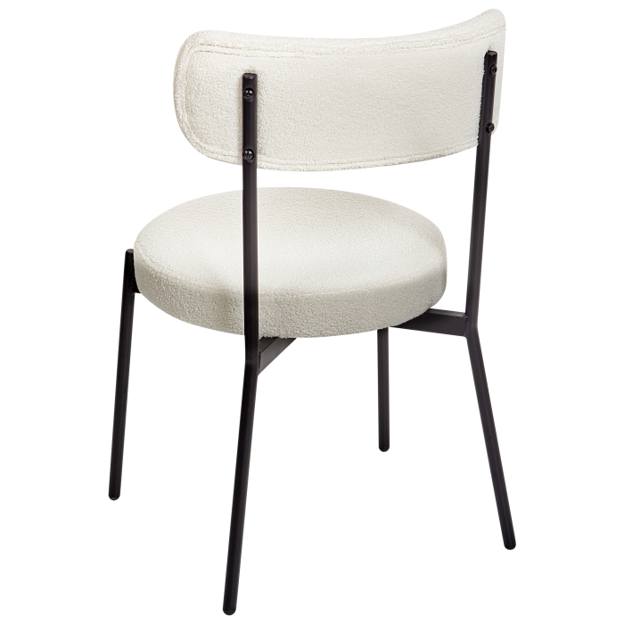 Set de 2 scaune dining ALLISON Boucle Alb [7]