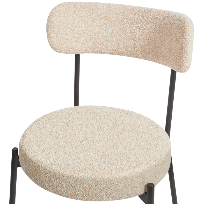 Set de 2 scaune dining ALLISON Boucle Bej deschis [8]