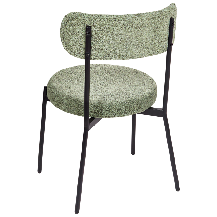 Set of 2 ALLISON dining chairs Boucle Light green [7]