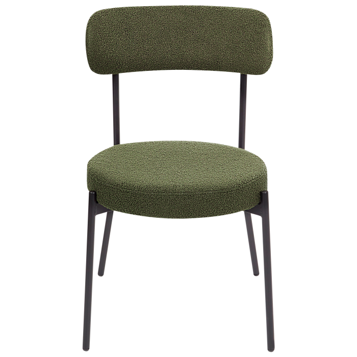 Set of 2 dining chairs ALLISON Boucle Dark Green [6]