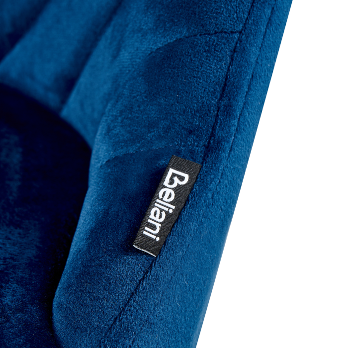 Set of 2 dining chairs ALTOONA Velvet Navy Blue [8]