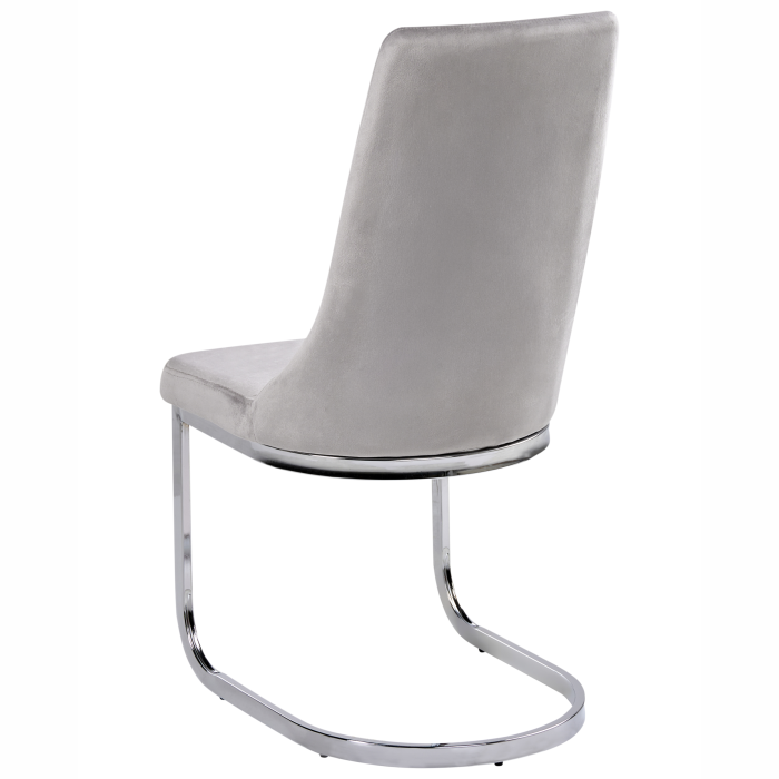 Set de 2 scaune dining ALTOONA Catifea Gri [6]