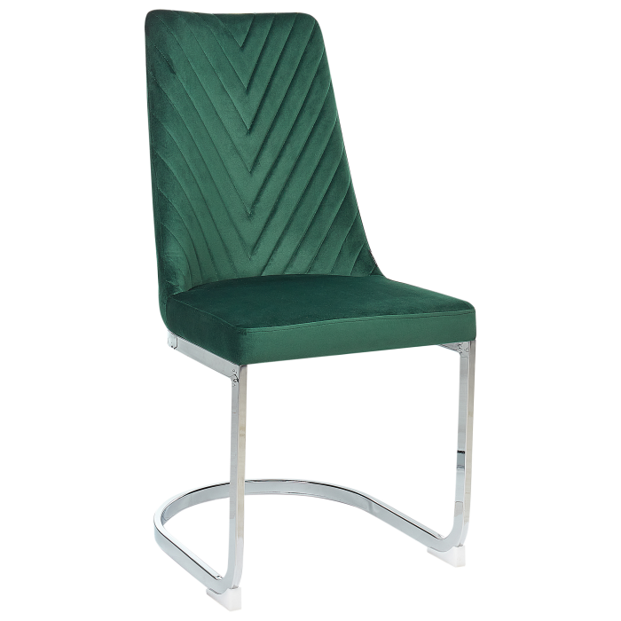 Set of 2 dining chairs ALTOONA Velvet Emerald green [4]