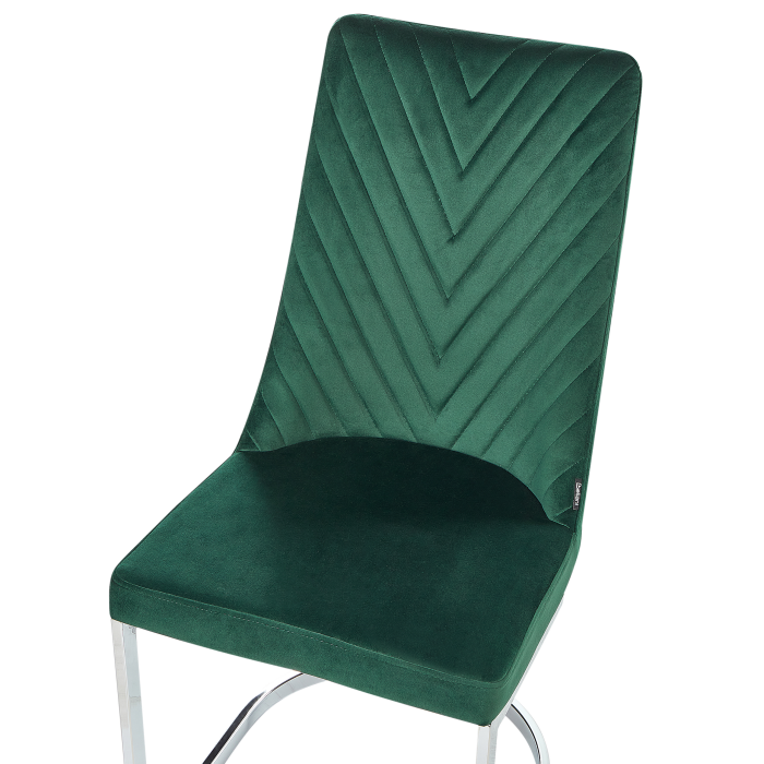 Set of 2 dining chairs ALTOONA Velvet Emerald green [7]