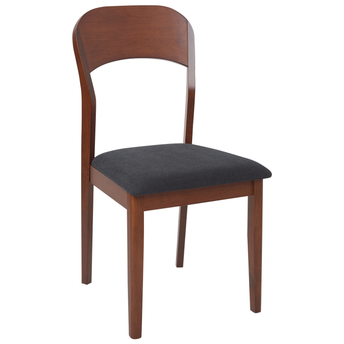 Set of 2 dining chairs ALVIN Wood Dark brown [4]