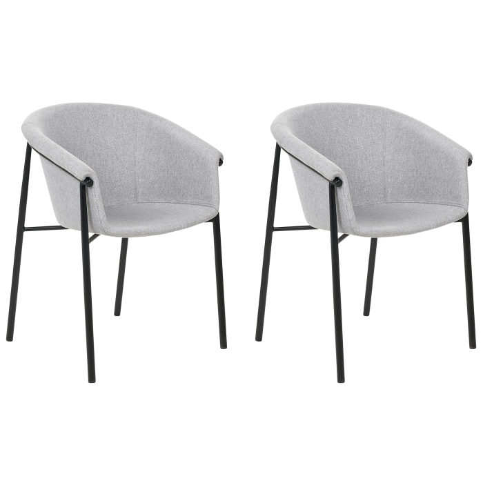 Set of 2 Dining Chairs AMES Light Grey [2]
