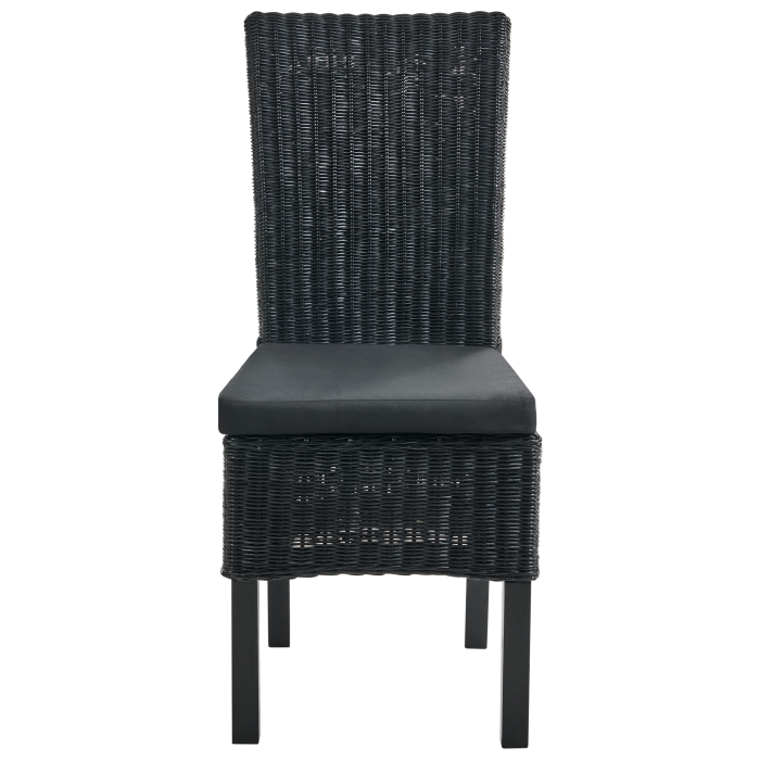 Set de 2 scaune dining ANDES Ratan Negru [6]