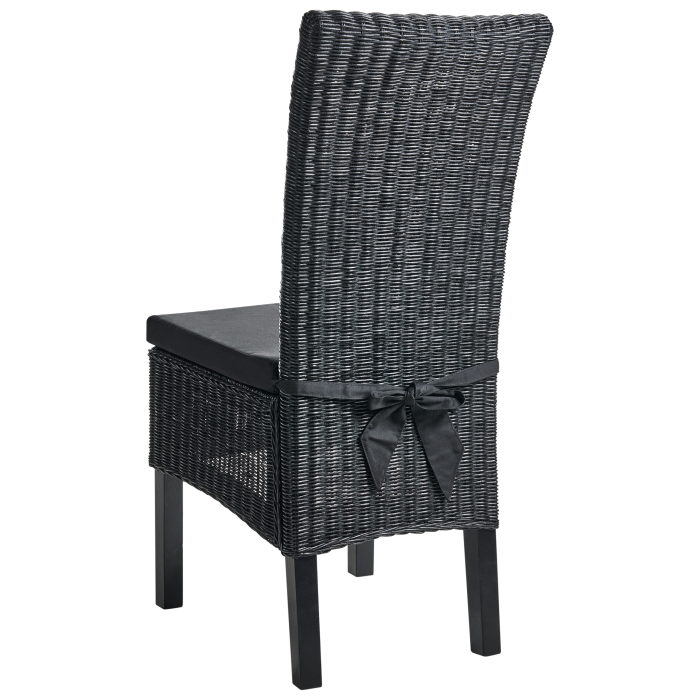 Set de 2 scaune dining ANDES Ratan Negru [7]