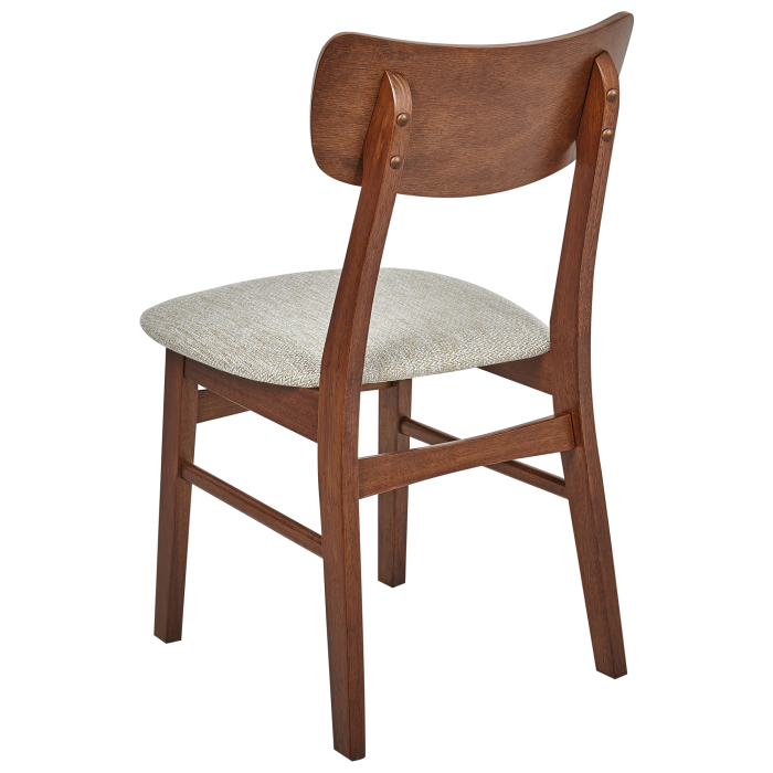 Set of 2 dining chairs ANOKA Brown/Beige wood [6]