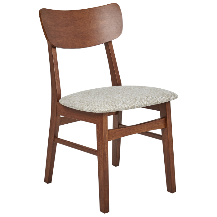 Set of 2 dining chairs ANOKA Brown/Beige wood [4]