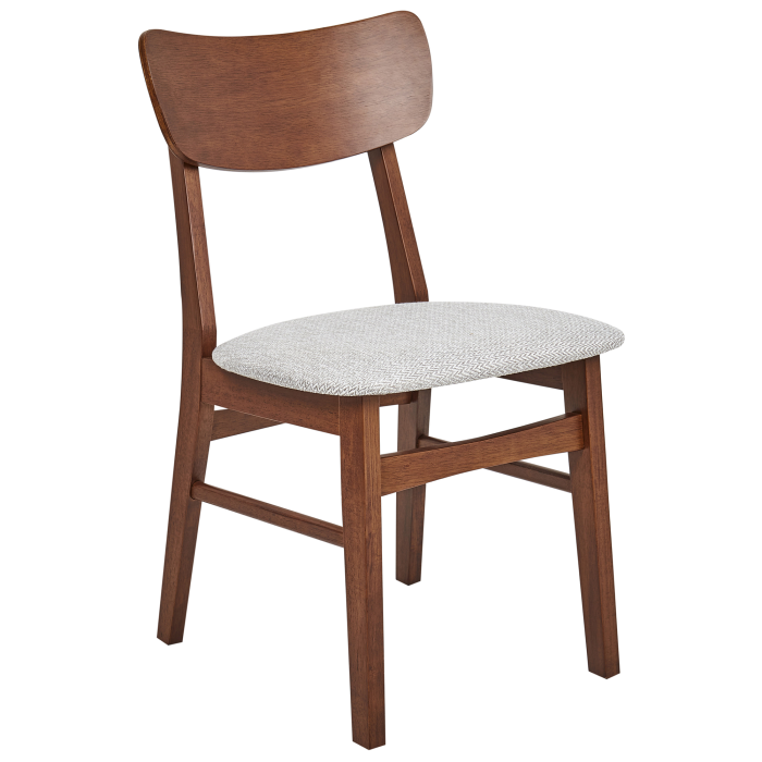 Set de 2 scaune dining ANOKA Lemn Maro/Gri [4]