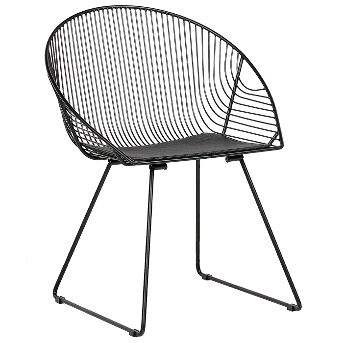 Set de 2 scaune dining AURORA Metal Negru [4]
