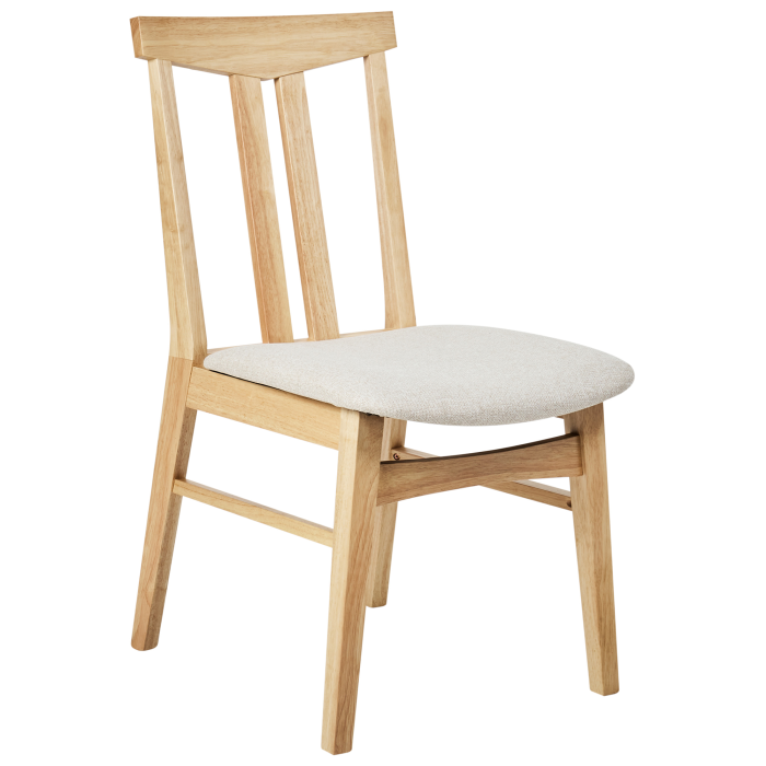 Set de 2 scaune dining AVALON Lemn Bej deschis [4]