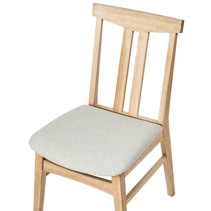 Set de 2 scaune dining AVALON Lemn Bej deschis [7]