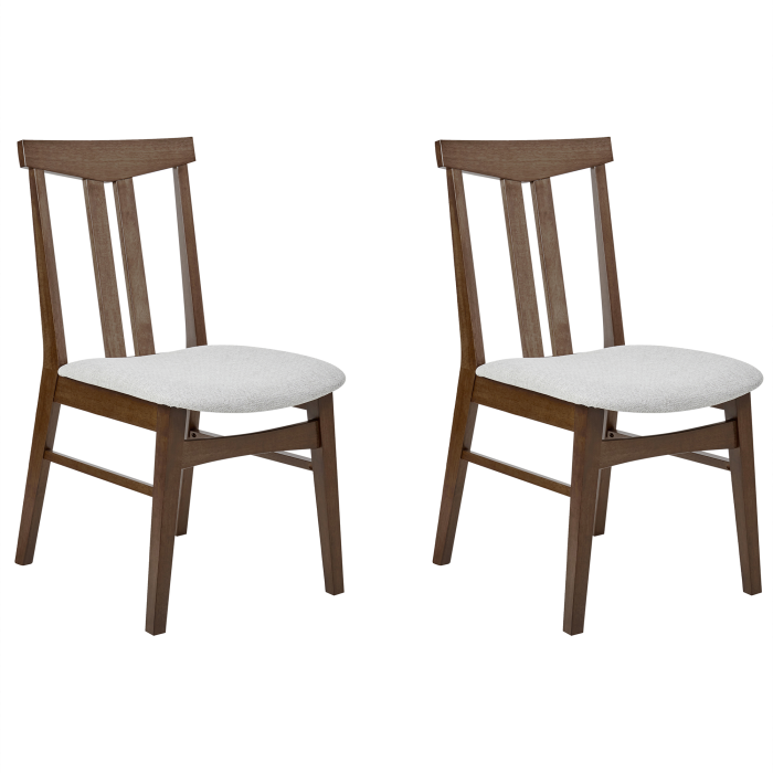 Set de 2 scaune dining AVALON Lemn Gri deschis [2]