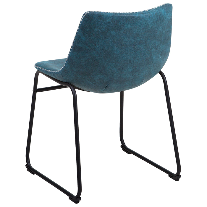 Set de 2 scaune dining BATAVIA Albastru marin [7]