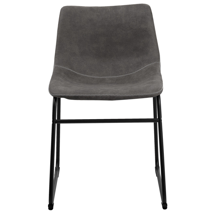 Set de 2 scaune dining BATAVIA Gri închis [5]