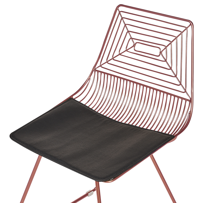 Set de 2 scaune dining BEATTY Metal Roz auriu [7]