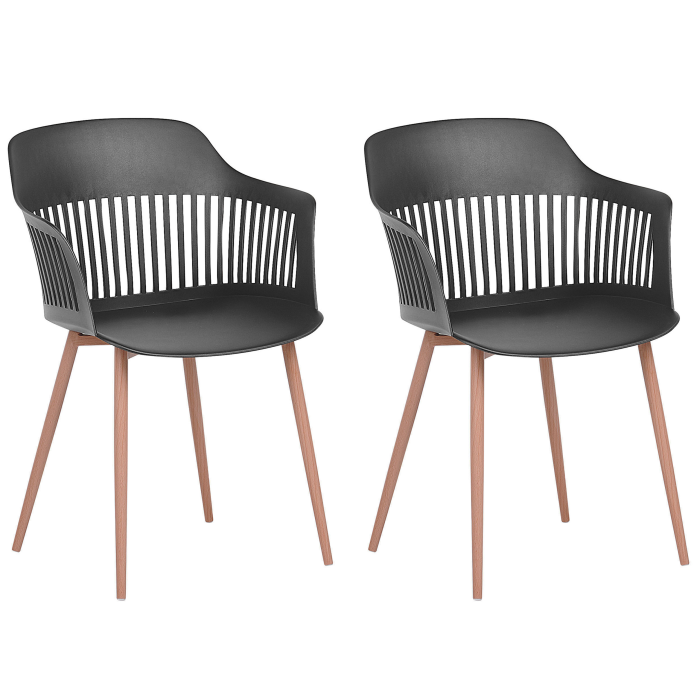 Set of 2 dining chairs BERECA Black [2]