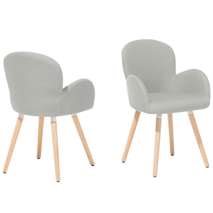 Set de 2 scaune dining BROOKVILLE Gri deschis [4]