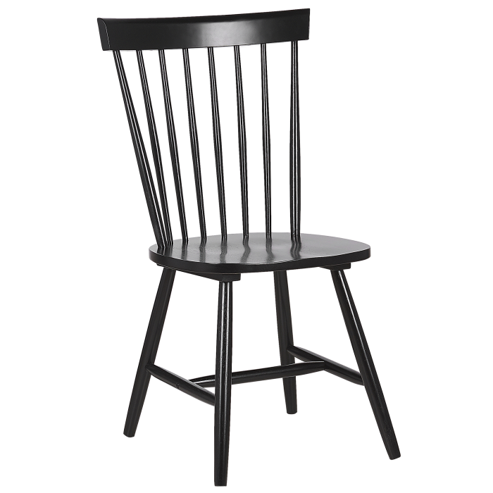 Set of 2 dining chairs BURGES Black wood [4]