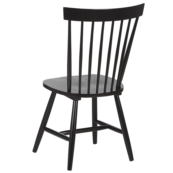 Set of 2 dining chairs BURGES Black wood [6]