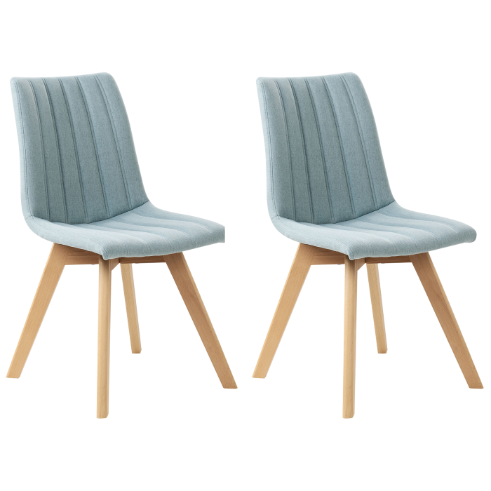 Set de 2 scaune dining CALGARY Albastru deschis [2]