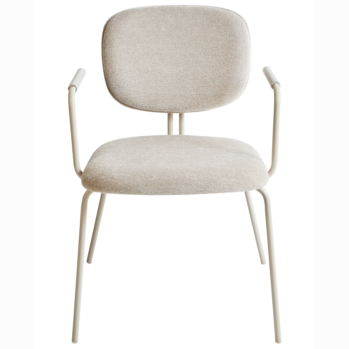 Set de 2 scaune dining CARILLE Chenille Bej deschis [4]