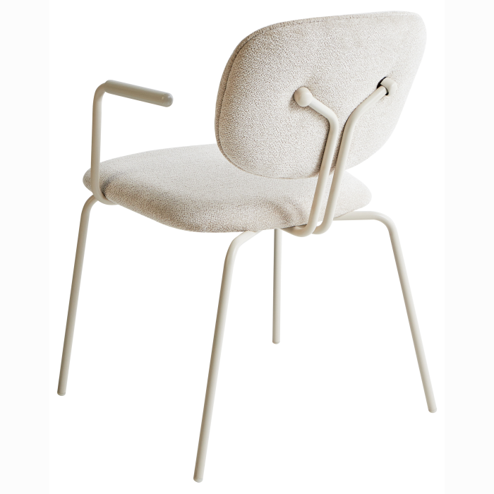 Set de 2 scaune dining CARILLE Chenille Bej deschis [5]