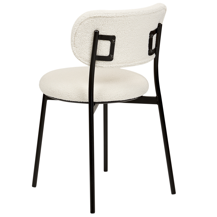 Set of 2 dining chairs CASEY Boucle Off-white [7]