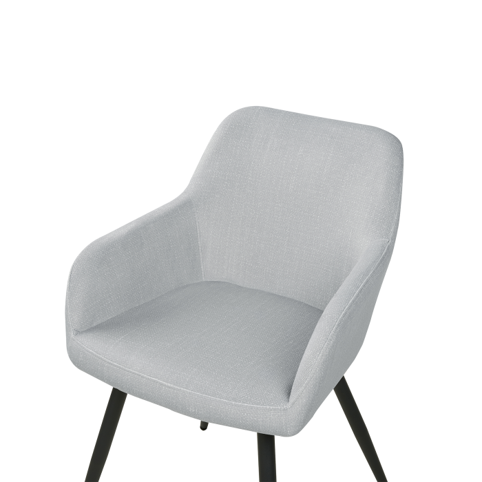 Set of 2 dining chairs CASMALIA Velvet Light Grey [7]