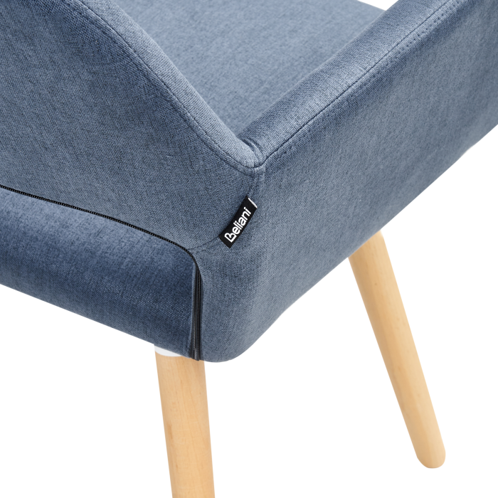 Set of 2 Dining Chairs CHICAGO Navy Blue [8]