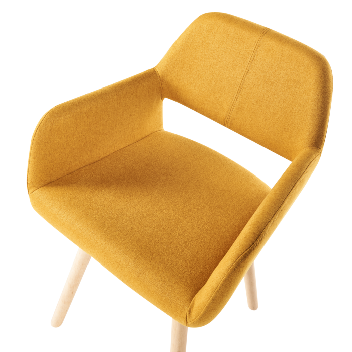 Set of 2 dining chairs CHICAGO Mustard yellow [7]