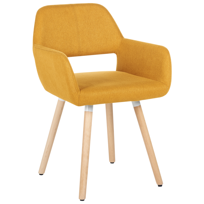 Set of 2 dining chairs CHICAGO Mustard yellow [5]