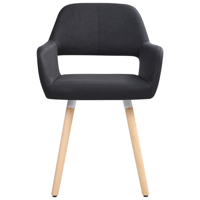 Set of 2 CHICAGO Dining Chairs Black [6]