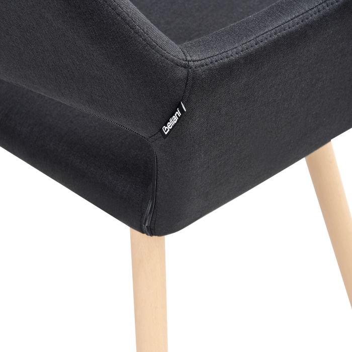 Set of 2 CHICAGO Dining Chairs Black [8]