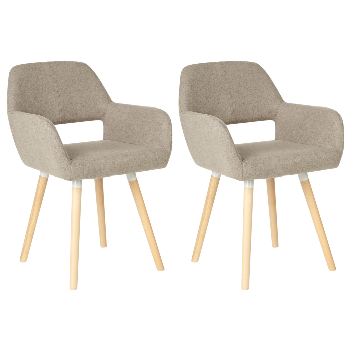 Set de 2 scaune dining CHICAGO Taupe [2]