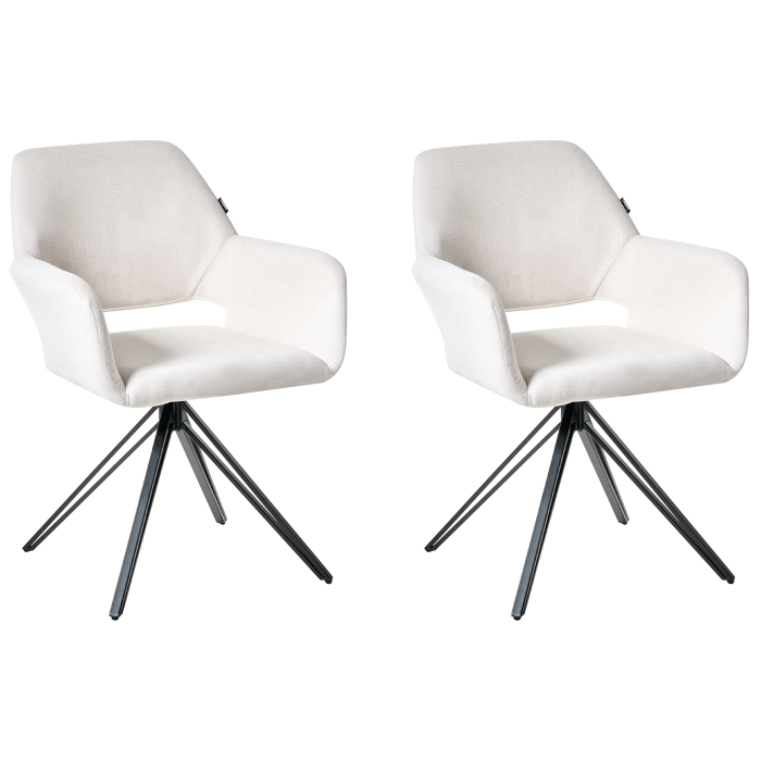 Set de 2 scaune dining CINEY  Alb-murdar [2]