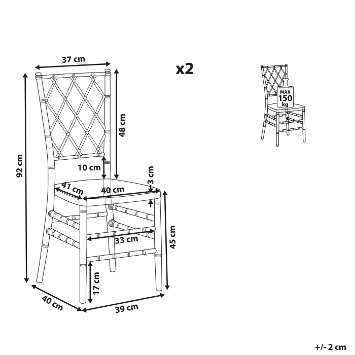 Set de 2 scaune dining CLARION Transparent [3]