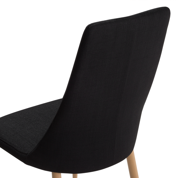 Set of 2 dining chairs CLAYTON Black [10]