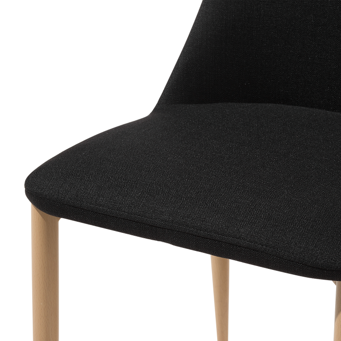 Set of 2 dining chairs CLAYTON Black [9]