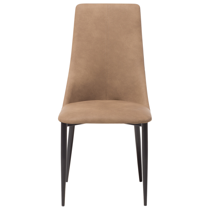 Set de 2 scaune dining CLAYTON Piele ecologică Maro auriu [5]