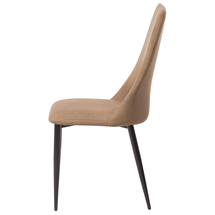 Set de 2 scaune dining CLAYTON Piele ecologică Maro auriu [6]