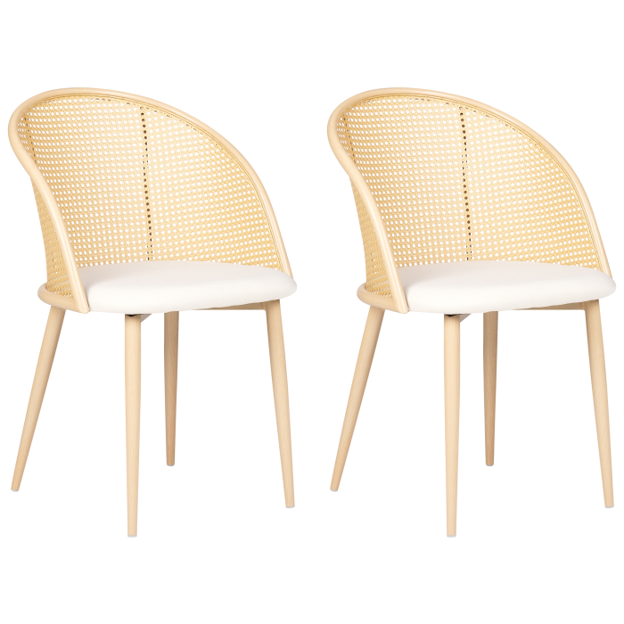 Set de 2 scaune dining CORNELL Metal Bej deschis [2]