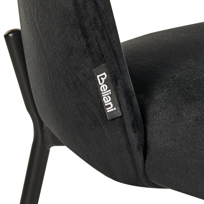 Set de 2 scaune dining COVELO Catifea Negru [8]