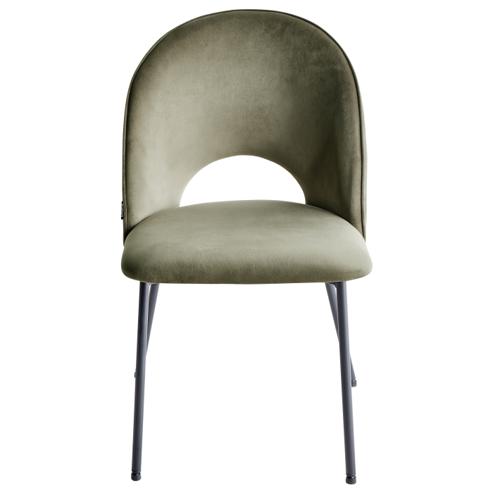 Set of 2 dining chairs COVELO Velvet Dark Green [5]