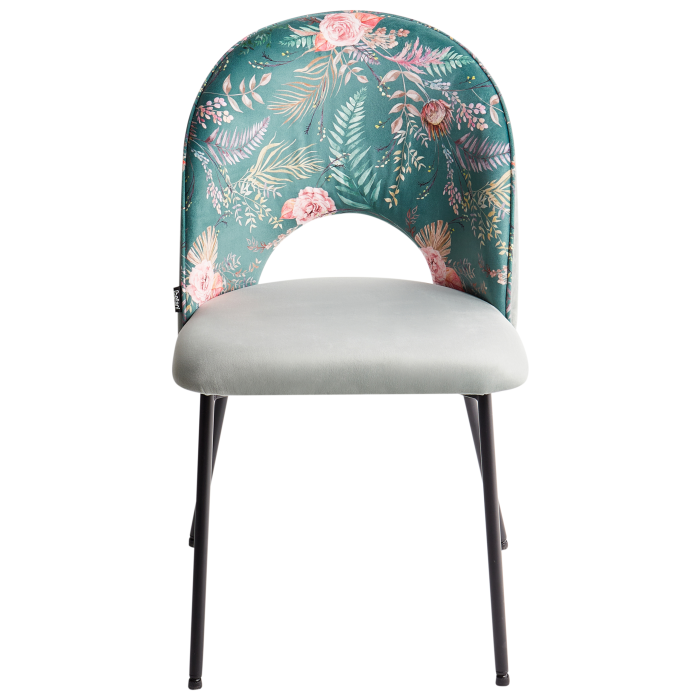 Set de 2 scaune dining COVELO Catifea Verde mentă [5]